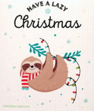 SWEDEdishcloths Swedish Dishcloth Christmas Sloth Spongecloth