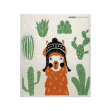 SWEDEdishcloths Swedish Dishcloth Orange Llama Spongecloth